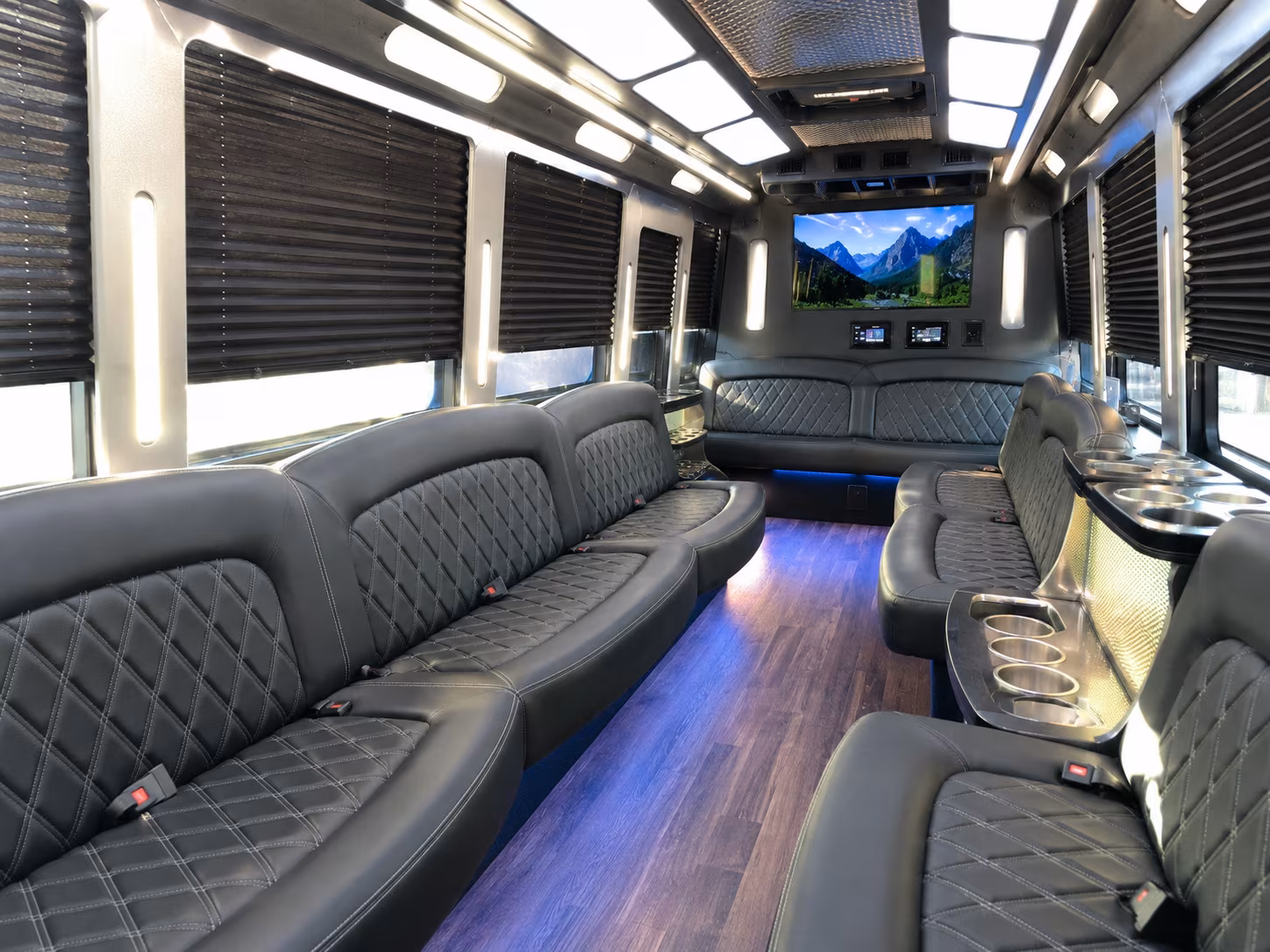 25 Passenger Party Bus Interior