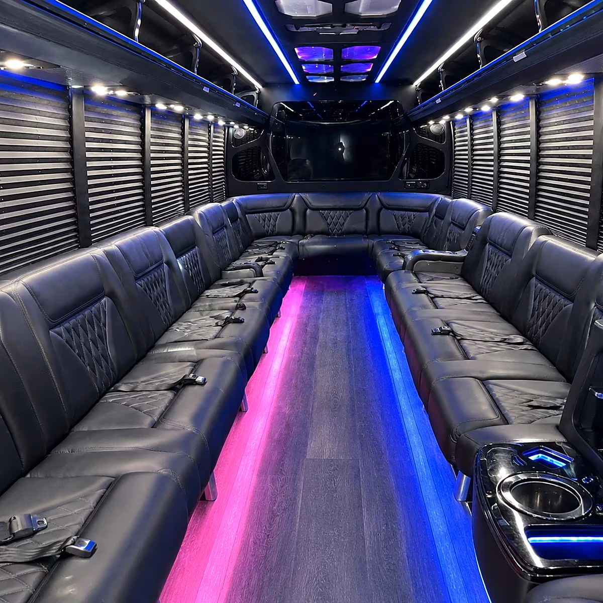 Goodyear Bachelor & Bachelorette Transportation party bus interior