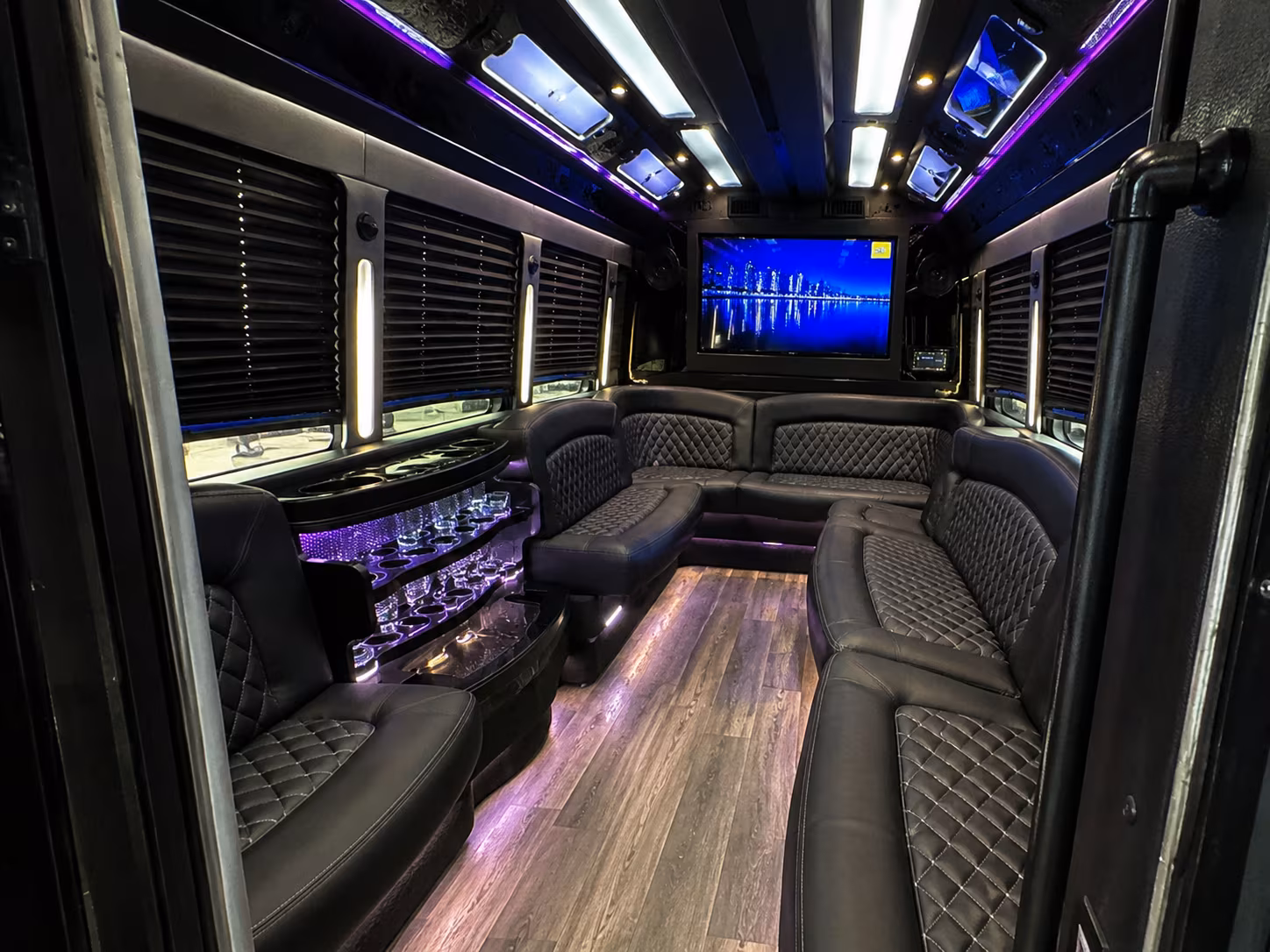 Goodyear Bachelor & Bachelorette Transportation party bus interior