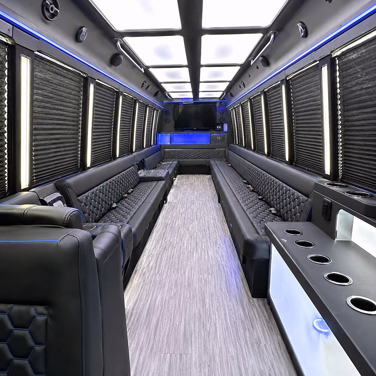 Goodyear Private Event Transportation party bus interior