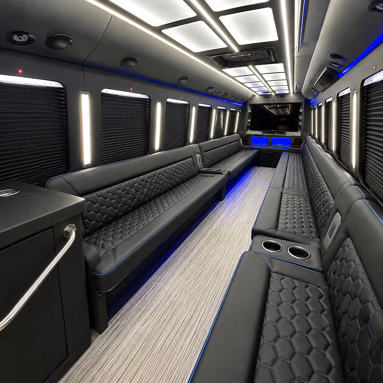 Goodyear Winery Tour & Pub Crawl Transportation party bus interior