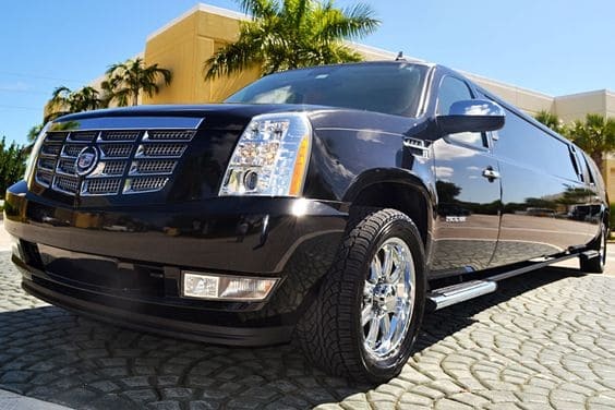 Goodyear Black Escalade Limo