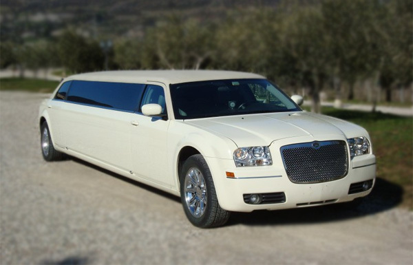 Goodyear White Chrysler Limo